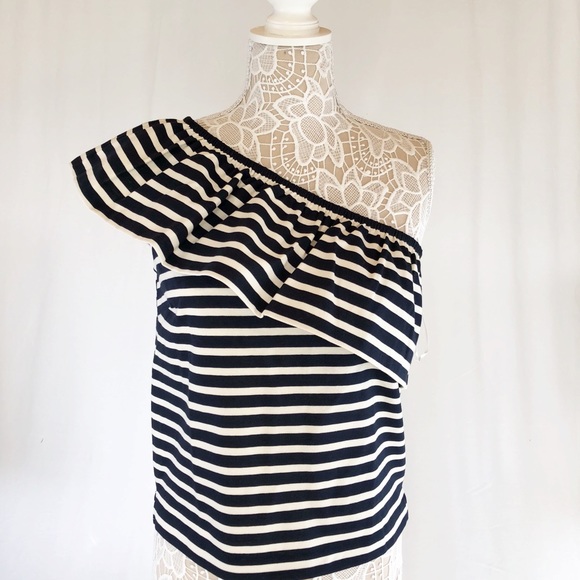 J CREW One Off Shoulder Top O96 - Picture 6 of 7